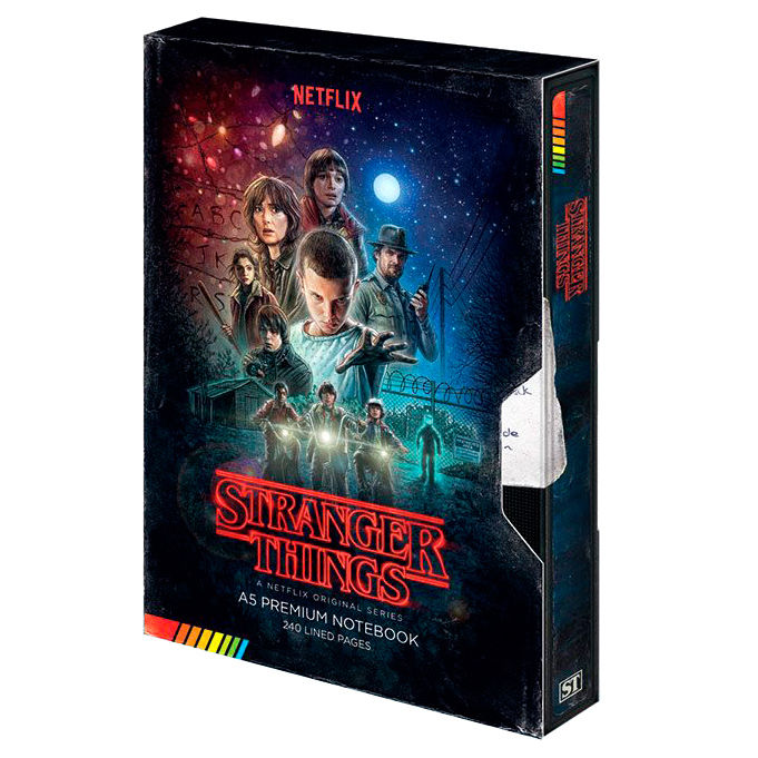 Stranger Things VHS notebook