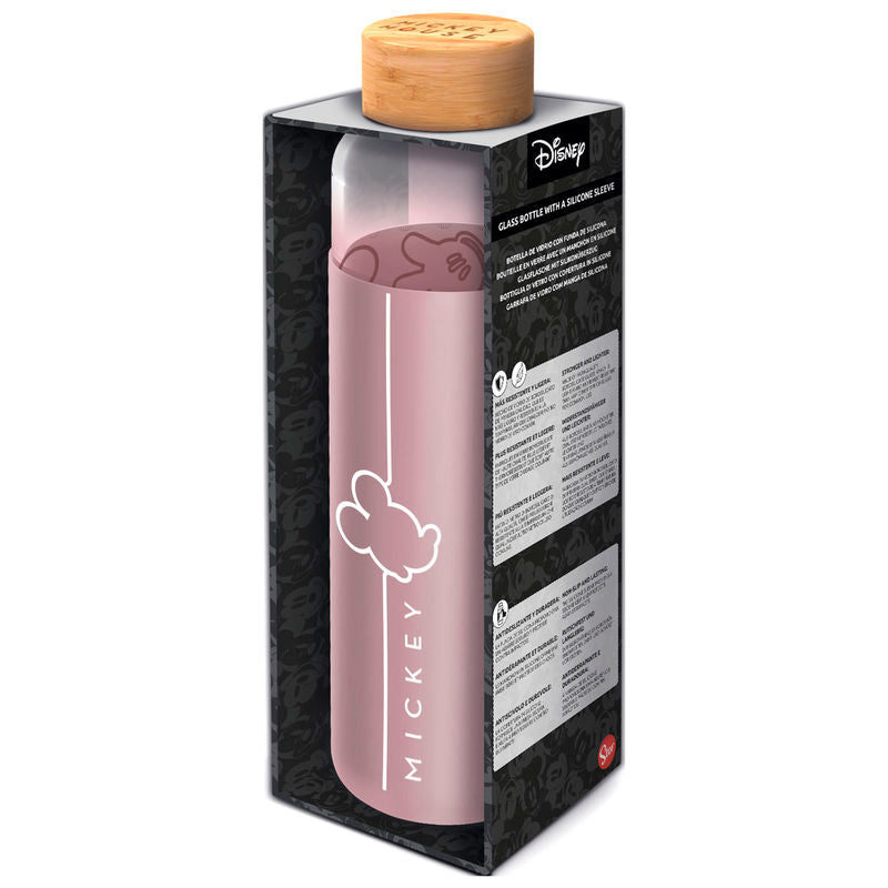 Mickey silicone cover glass bottle