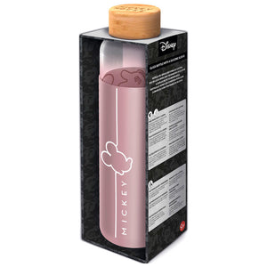 Mickey silicone cover glass bottle