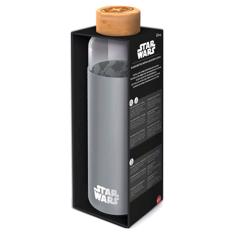 Star Wars silicone cover glass bottle